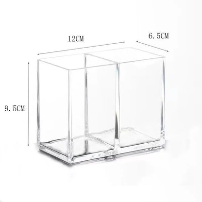 Acrylic Transparent Cosmetic Holder Makeup Brushes Tool Storage Box Case Make-up Brush Holder Table Organizer Makeup Tool