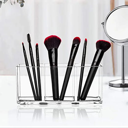 Make Up Organizer Plastic Makeup Brush Pot Storage Acrylic For Cosmetics Holder Desk Cosmetic Storage Container