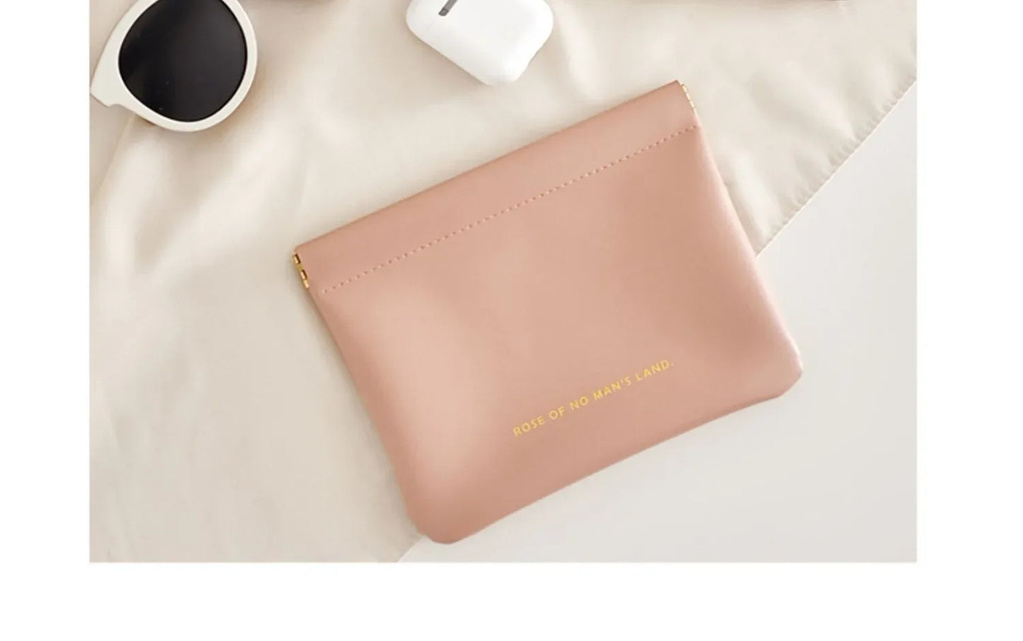 PU Leather Simple Mini Lipstick Makeup Storage Bag Women Square Small Cosmetic Pouch Portable Make Up Key Organizer Bags