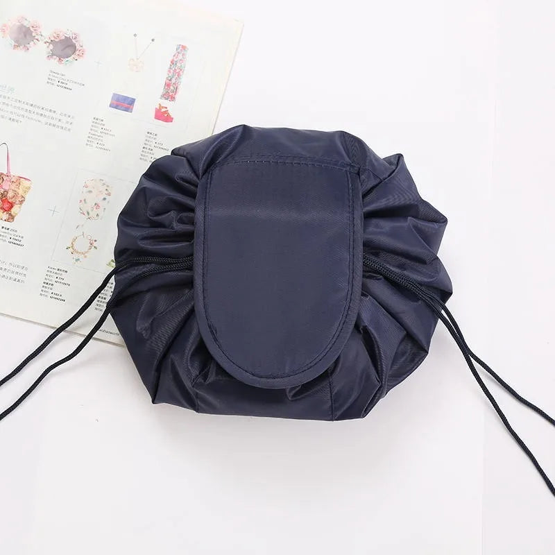 Women Drawstring Cosmetic Bag Travel Storage Makeup Bag Organizer Foldable Make Up Pouch Portable Waterproof Toiletry Case