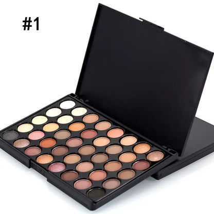 40/74/78 Colors Glitter Eyeshadow Palette Matte Waterproof Long Lasting Pressed Powder Cosmetics Kit Fashion Women MakeUp Tools