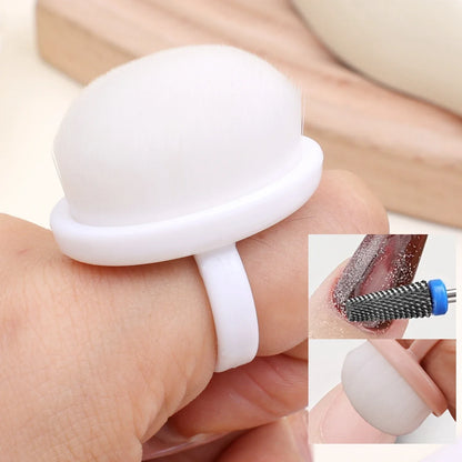 1-9pcs Ring-shaped Brush for Nail Dust Cleaning Professional Nail Dust Brush Buckle Brush Oval Gel Make Up Tool Manicure Brushes