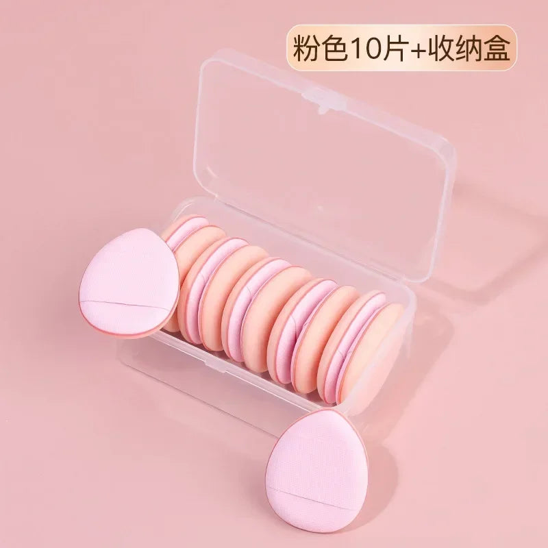 10Pcs Mini Finger Puff Foundation Small Air Cushion Powder Makeup Sponge Concealer BB Cream Cosmetic Applicator Make Up Tools