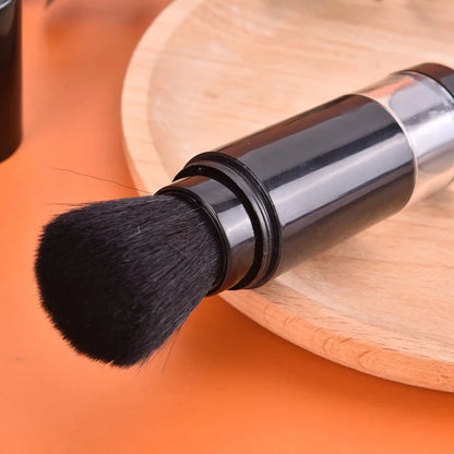 Portable Travel Makeup Brushes Face Cosmetic Foundation Blush Make Up Brush Retractable Refillable Cosmetic Powder Storage Brush