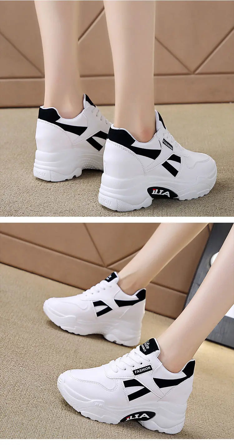 Sneakers Women Platform Inner Increase Shoes Woman Shoes Casual Ladies Footwear Chunky Sneakers Women Shoes Tennis Sport Shoes