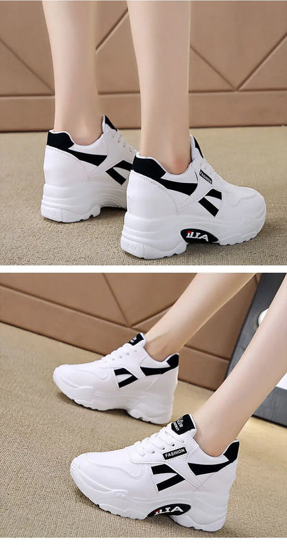 Sneakers Women Platform Inner Increase Shoes Woman Shoes Casual Ladies Footwear Chunky Sneakers Women Shoes Tennis Sport Shoes