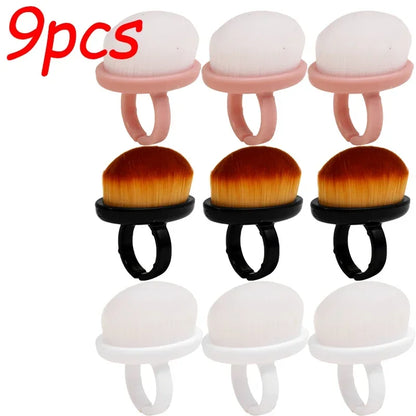 1-9pcs Ring-shaped Brush for Nail Dust Cleaning Professional Nail Dust Brush Buckle Brush Oval Gel Make Up Tool Manicure Brushes