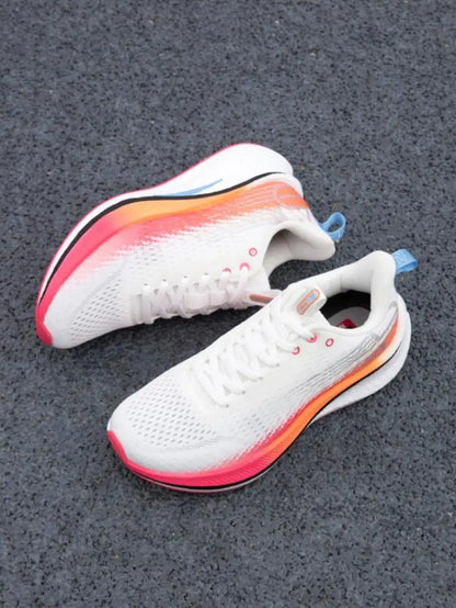 Baasploa Women Professional Running Shoes Outdoor Carbon Plate Non Slip Sports Shoes Female Casual Breathable Jogging Sneakers