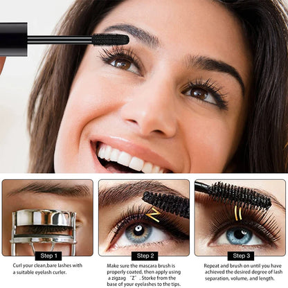 Color Mascara Eyelashes Lengthening Mascara 4D Silk Fiber Waterproof Curling Mascara Black Eyelashes Extension Make Up Cosmetics