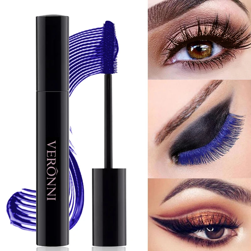 Color Mascara Eyelashes Lengthening Mascara 4D Silk Fiber Waterproof Curling Mascara Black Eyelashes Extension Make Up Cosmetics