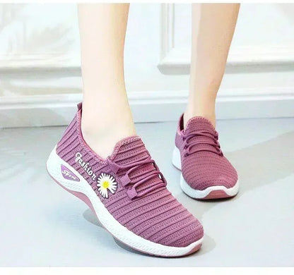 Adult sneakers, women's light running shoes, net shoes, comfortable soft soled sneakers, women's breathable casual single shoes