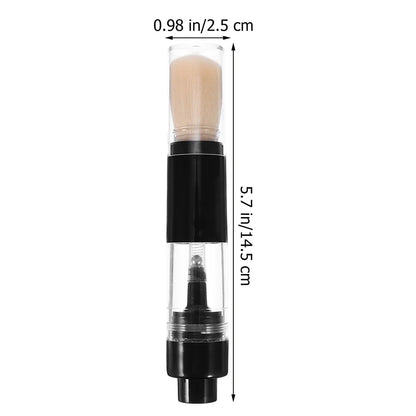 Portable Travel Makeup Brushes Face Cosmetic Foundation Blush Make Up Brush Retractable Refillable Cosmetic Powder Storage Brush