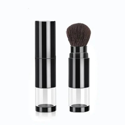 Portable Travel Makeup Brushes Face Cosmetic Foundation Blush Make Up Brush Retractable Refillable Cosmetic Powder Storage Brush