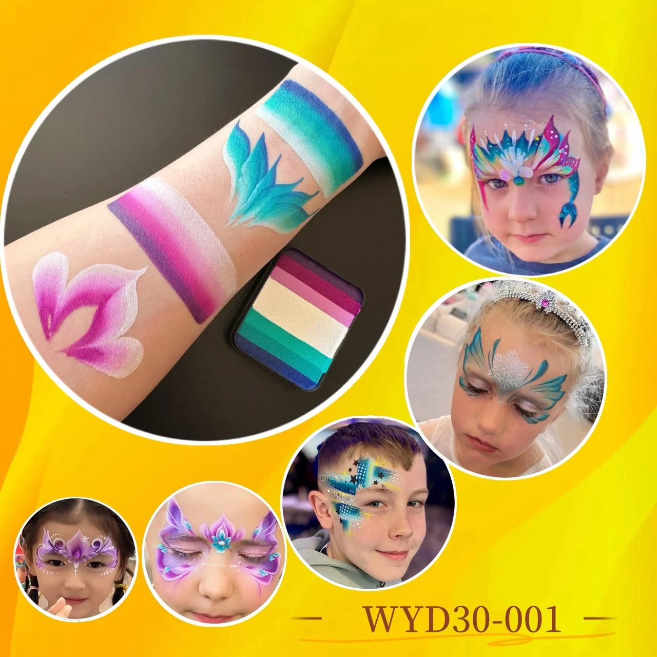 High Quality 20g 30g Splitcake Face Paint Body Art Painting Makeup Rainbow Split Cake Face Cosplay Holiday Make up