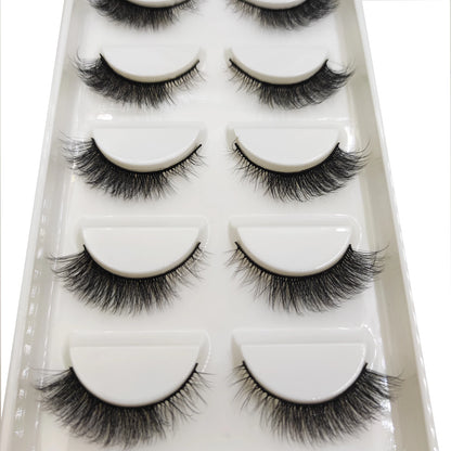 Natural 3D Mink False Eyelashes, Soft Wispy, Fluffy Eye Faux Lashes, Make Up Eyelash, Beauty Cat Cilios, 5 Pairs, 15 Styles