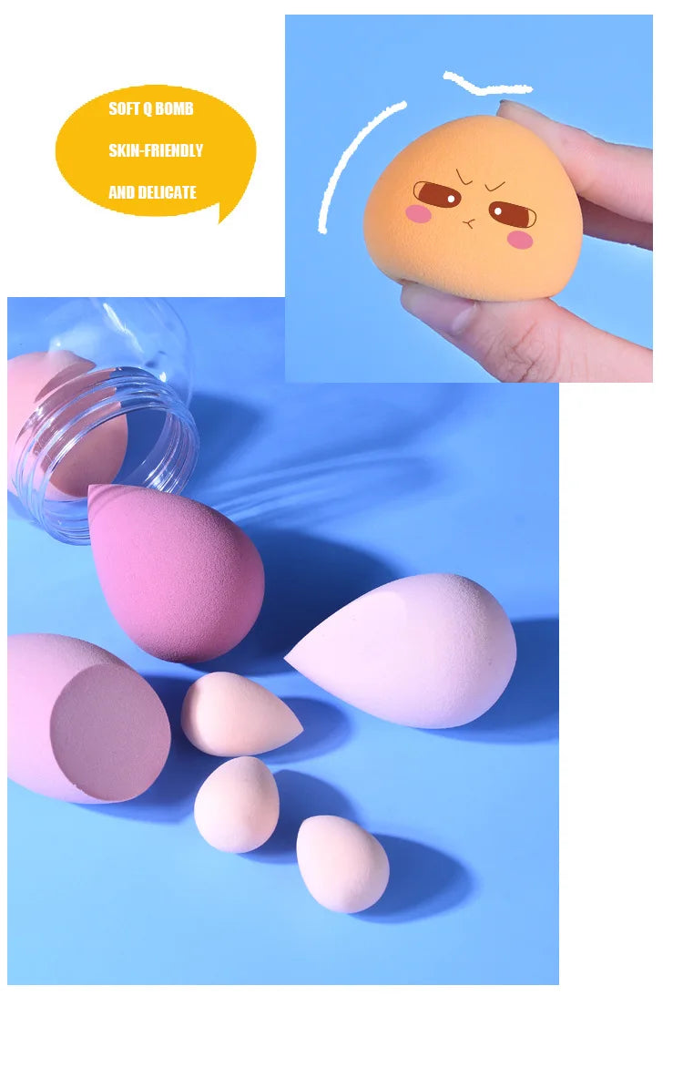 7Pcs/Set Makeup Sponge Set Face Beauty Cosmetic Powder Puff For Foundation Cream Concealer Make Up Tools