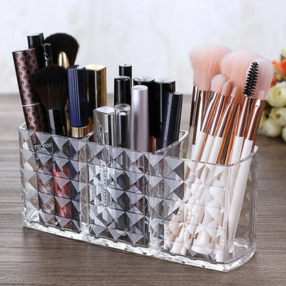 Acrylic Transparent Cosmetic Holder Makeup Brushes Tool Storage Box Case Make-up Brush Holder Table Organizer Makeup Tool