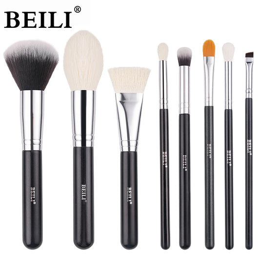 BEILI 8-10PCS Makeup Brushes Powder Foundation Highlight Concealer Eyeshadow Blending Make Up Brush Set pinceaux de maquillage