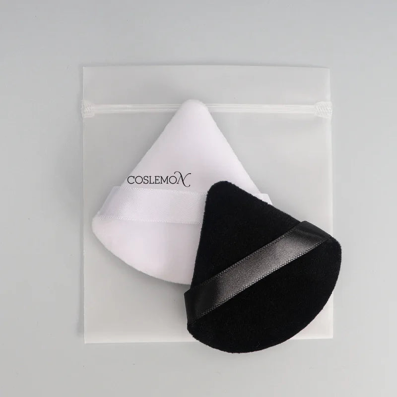 1pcs Triangle Powder Puff Face Soft Velvet Double-sided Air Cushion Blender Beauty Foundation Sponge Make Up Accessories