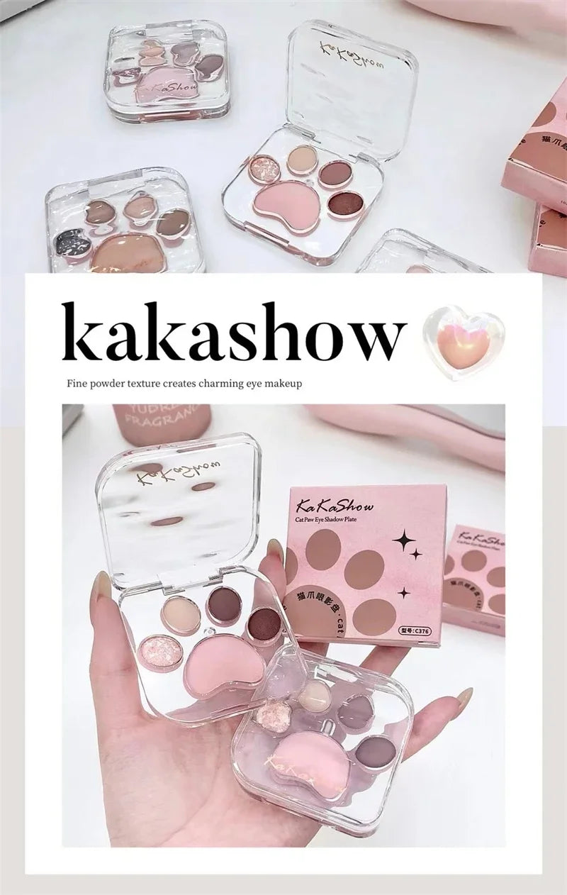 Cute Natural Eye Shadow Palette Glitter Eyeshadow Palette with Blusher Long Lasting Korean Eyes Make Up Palette Beauty Cosmetics