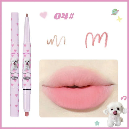 FLORTTE Lip liner Pencil Natural Matte Lip Liner Cute Animals Lipstick Pen Lasting Lipliners Korean Cosmetic  Kawaii Make Up