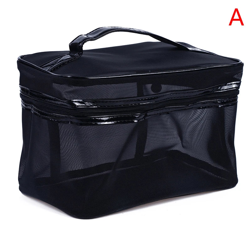 1 Pc Portable Mesh Transparent Cosmetic Bag Women Travel Zipper Make Up Organizer Wash Toiletry Beauty Storage Bag Pouch