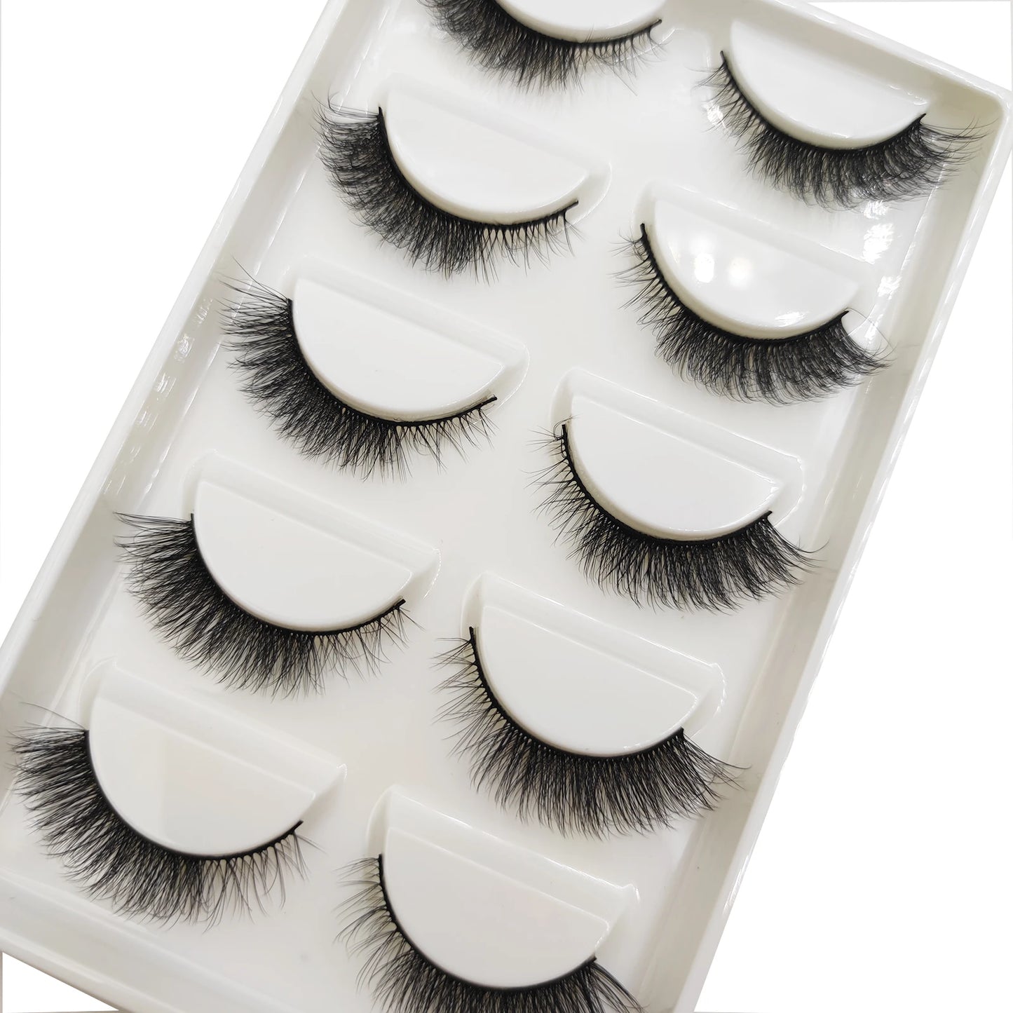 Natural 3D Mink False Eyelashes, Soft Wispy, Fluffy Eye Faux Lashes, Make Up Eyelash, Beauty Cat Cilios, 5 Pairs, 15 Styles