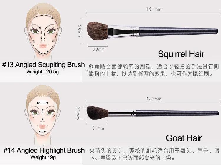 1pc Pro animal hair Blush Makeup brushes Face&eye detail Eyeshadow Make up brushes Eye Shadow Highlight Smudge eyebrow essential