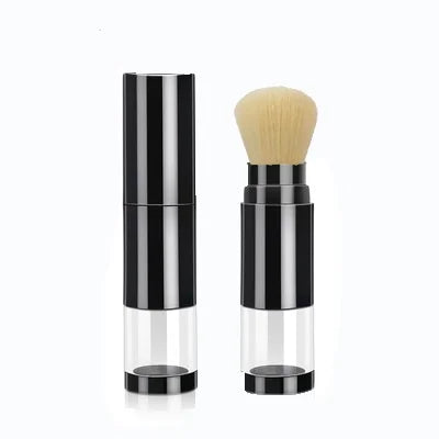 Portable Travel Makeup Brushes Face Cosmetic Foundation Blush Make Up Brush Retractable Refillable Cosmetic Powder Storage Brush