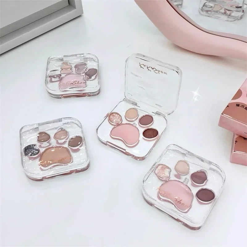 Cute Natural Eye Shadow Palette Glitter Eyeshadow Palette with Blusher Long Lasting Korean Eyes Make Up Palette Beauty Cosmetics