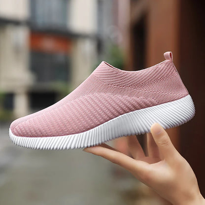 2022 Women Vulcanized Shoes High Quality Women Sneakers Slip On Flats Shoes Women Loafers Plus Size 42 Walking Flat