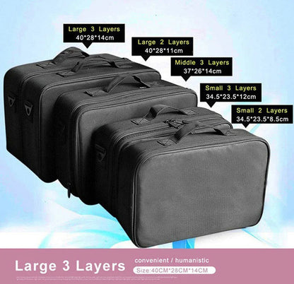 2023 New Professional Makeup Organizer Travel Beauty Cosmetic Case For Make Up Bolso Mujer Storage Bag Nail Tool Box Suitcases