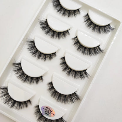 Natural 3D Mink False Eyelashes, Soft Wispy, Fluffy Eye Faux Lashes, Make Up Eyelash, Beauty Cat Cilios, 5 Pairs, 15 Styles