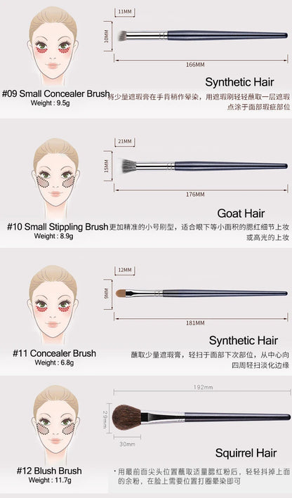 1pc Pro animal hair Blush Makeup brushes Face&eye detail Eyeshadow Make up brushes Eye Shadow Highlight Smudge eyebrow essential