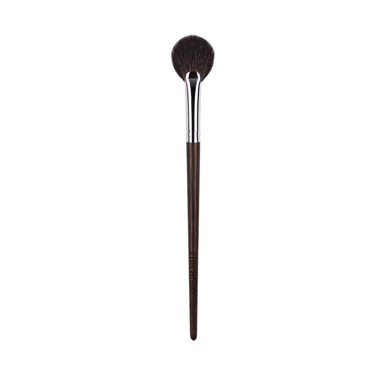 CHICHODO Makeup Brushes-Peach Blossom Series-Round Loose Powder Brush Soft Wool Natural Ebony Professional Beauty Make up Tools