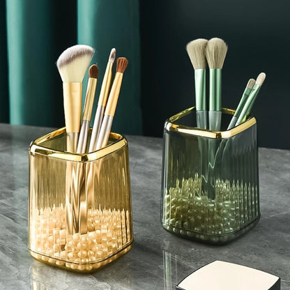 Makeup Brush Holder Organizer, Cosmetic Makeup Brushes Storage Holder, Make Up Brushes Cup Pen Pencil Holder for Desktop