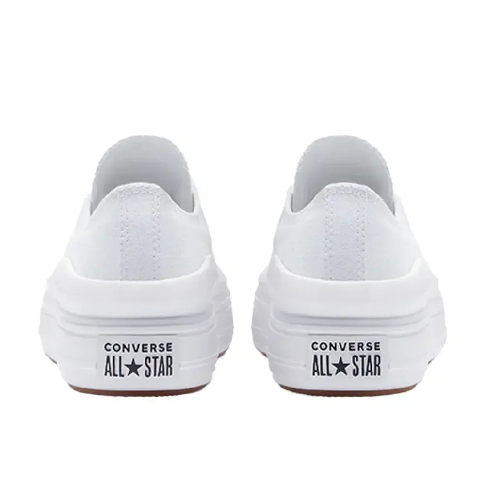 Converse All Star Move Low Comfortable and versatile Non-slip breathable bag low-top canvas shoes Women's Pure white