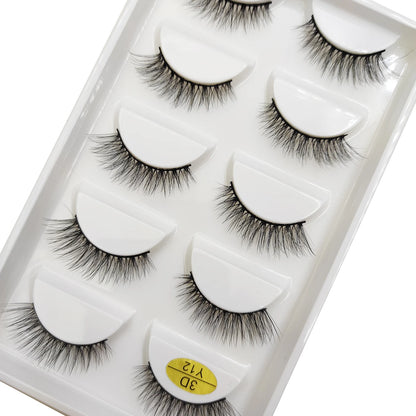 Natural 3D Mink False Eyelashes, Soft Wispy, Fluffy Eye Faux Lashes, Make Up Eyelash, Beauty Cat Cilios, 5 Pairs, 15 Styles