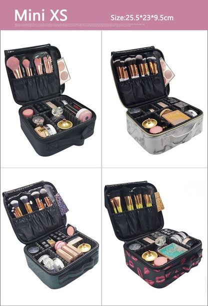 2023 New Professional Makeup Organizer Travel Beauty Cosmetic Case For Make Up Bolso Mujer Storage Bag Nail Tool Box Suitcases