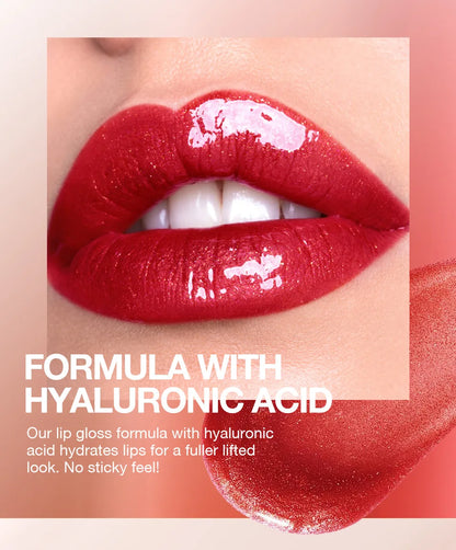 Hyaluronic Acid Lip Glaze Glitter Lip 8 Colors Moisturizing Non-stick Cup Cosmetics Natural Nude Long Lasting Make up Lipstick