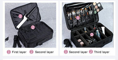 2023 New Professional Makeup Organizer Travel Beauty Cosmetic Case For Make Up Bolso Mujer Storage Bag Nail Tool Box Suitcases