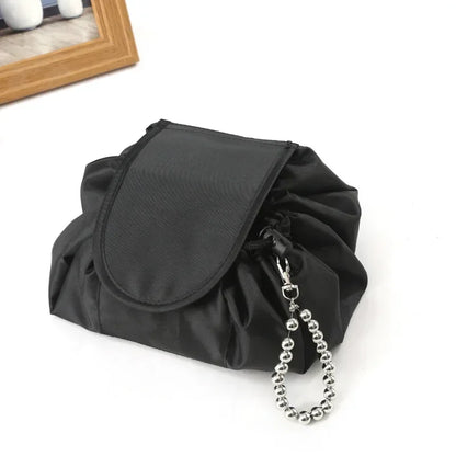 Women Drawstring Cosmetic Bag Travel Storage Makeup Bag Organizer Female Make Up Pouch Portable Waterproof Toiletry Beauty Case