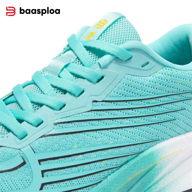 Baasploa Women Professional Running Shoes Outdoor Carbon Plate Non Slip Sports Shoes Female Casual Breathable Jogging Sneakers