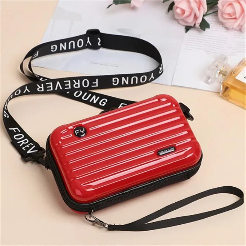 New Hard Shell Makeup Bag Girl Portable Storage Bag PC Women Small Shoulder Crossbody Bag