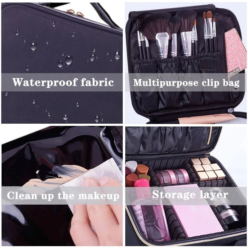 2023 New Professional Makeup Organizer Travel Beauty Cosmetic Case For Make Up Bolso Mujer Storage Bag Nail Tool Box Suitcases