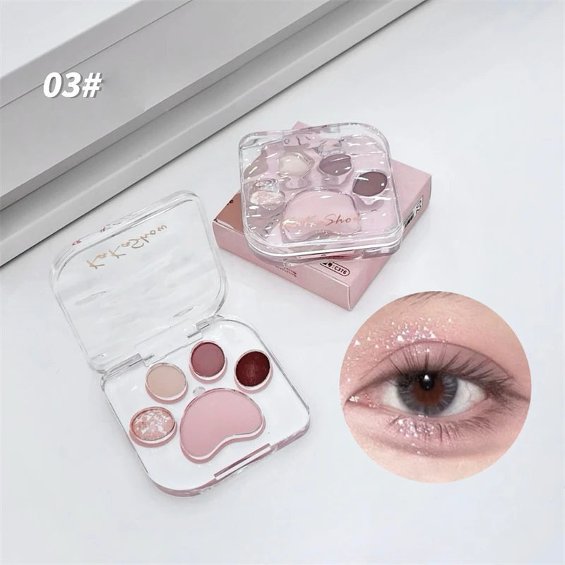 Cute Natural Eye Shadow Palette Glitter Eyeshadow Palette with Blusher Long Lasting Korean Eyes Make Up Palette Beauty Cosmetics