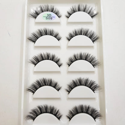 Natural 3D Mink False Eyelashes, Soft Wispy, Fluffy Eye Faux Lashes, Make Up Eyelash, Beauty Cat Cilios, 5 Pairs, 15 Styles