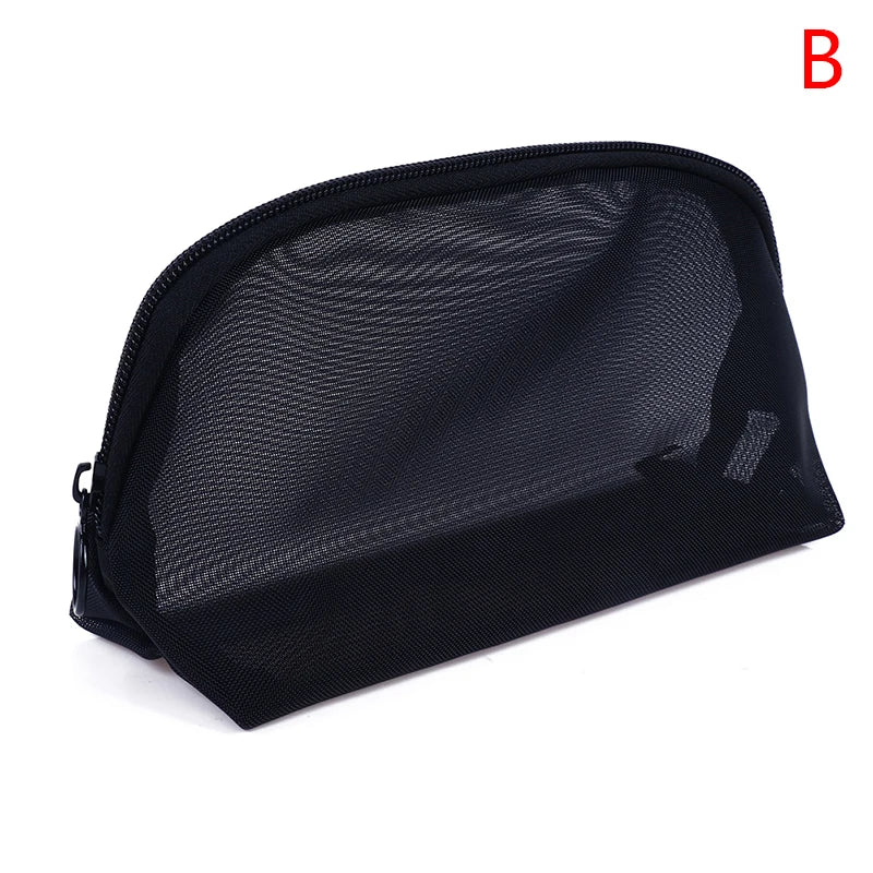 1 Pc Portable Mesh Transparent Cosmetic Bag Women Travel Zipper Make Up Organizer Wash Toiletry Beauty Storage Bag Pouch