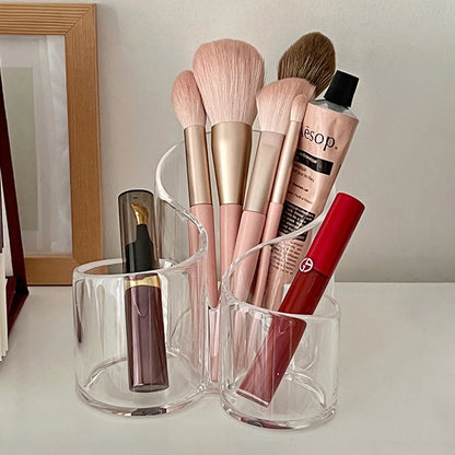 Acrylic Transparent Cosmetic Holder Makeup Brushes Tool Storage Box Case Make-up Brush Holder Table Organizer Makeup Tool