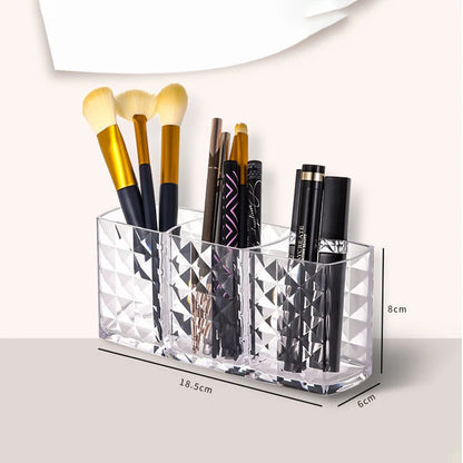 Make Up Organizer Plastic Makeup Brush Pot Storage Acrylic For Cosmetics Holder Desk Cosmetic Storage Container